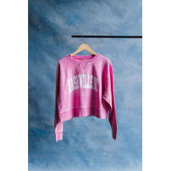 Women's NSC Pink Corded Crewneck