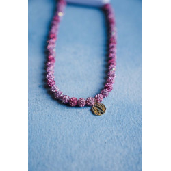 Women's Pink Beaded Rhinestone Necklace